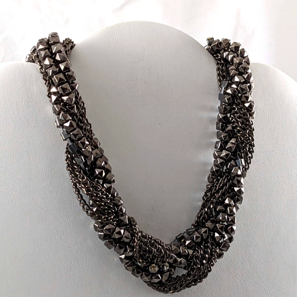 Choker Chain Necklace with Earrings - Picture 3 of 5